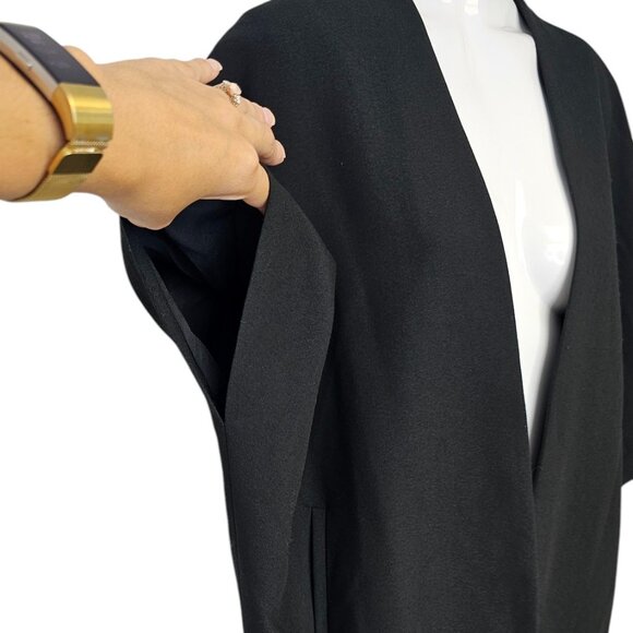 Seventy Sergio Tegon Open Front Cape, Cardigan, Black, Blazer, IT 42/US 6-8 - Picture 4 of 10